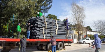 Llegaron materiales para la red de agua potable