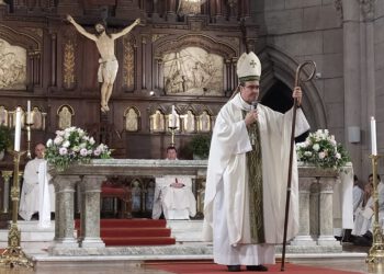 El obispo Mestre agradeció a dios por el 5to aniversario de ordenación