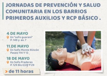 Jornada de salud comunitaria en barrios: RCP y primeros auxilios