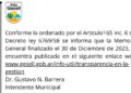 Municipalidad de Villa Gesell: Memoria General finalizado el 30 de Diciembre de 2023