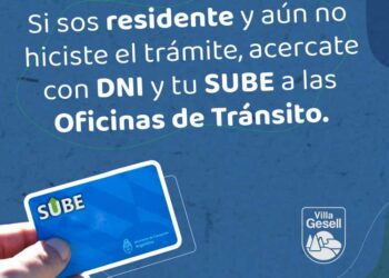 “SUBE”: la oficina móvil anuncia su cronograma en Villa Gesell y Mar Azul