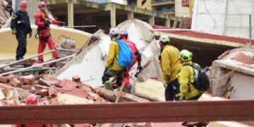 Equipos y logística para el rescate de las víctimas