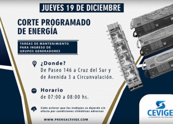 Corte de Energía: jueves 19 de diciembre