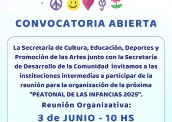SE ABRE LA CONVOCATORIA A PARTICIPAR DE LA “PEATONAL DE LAS INFANCIAS 2025”