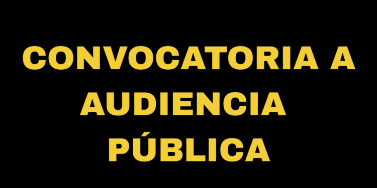 CONVOCATORIA A AUDIENCIA PÚBLICA