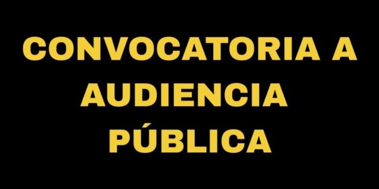 CONVOCATORIA A AUDIENCIA PÚBLICA