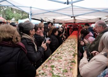 Villa Gesell disfrutó de la Focaccia más larga de la Argentina